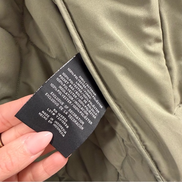 32 Degrees Olive Green Quilted Lightweight Jacket Size Small - Picture 9 of 11